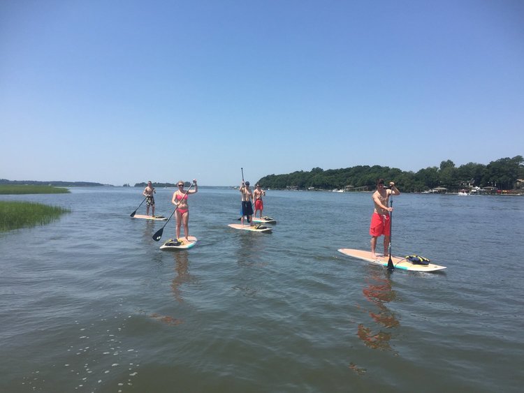download-11 five paddle boarders by the island